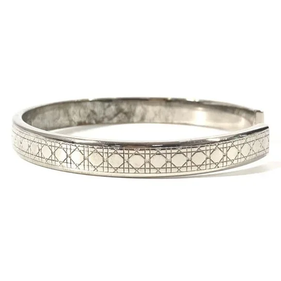 Dior Bracelet Cannage Logo Metal Silver - Picture 4 of 9